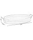 Galvanized Metal Oval Rustic Serving Tray with Handles