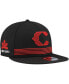ფოტო #1 პროდუქტის Men's Black Cincinnati Reds City Connect 9FIFTY Snapback Hat