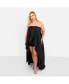 Plus Size Adrienne Hi Lo Maxi Shift Dress W. Train