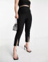 Vesper Plus split front trouser co ord in black