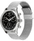 ფოტო #3 პროდუქტის Men's Swiss Chronograph Heritage Series Circa Stainless Steel Mesh Bracelet Watch 43mm