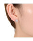 Фото #2 товара Classy 10MM Halo Square Stud Earrings