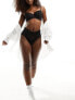 Фото #7 товара Lindex Eve lace high waist brazilian brief in black