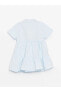 LCW Gömlek Yaka Kısa Kollu Kız Bebek Elbise