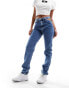 Фото #6 товара Calvin Klein Slim Straight Cut Out Jeans in denim