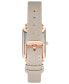 ფოტო #2 პროდუქტის Women's Three Hand Quartz Taupe Genuine Leather Strap Watch, 21.5mm