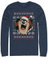 ფოტო #1 პროდუქტის Men's Looney Tunes Taz Ugly Long Sleeve T-shirt