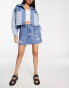 Levi's icon skirt in mid wash blue