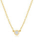 ფოტო #1 პროდუქტის Diamond Bezel-Set Solitaire Pendant Necklace (1/20 ct. t.w.) in 14k White , Yellow or Rose Gold, 16" + 2" extender