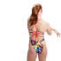SPEEDO Allover Digital Lattice Tie-Back Swimsuit