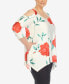 Фото #3 товара Plus Size Floral Printed Cold Shoulder Tunic Top