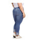 ფოტო #4 პროდუქტის Plus Size High Rise Slim Straight Cuff Jeans