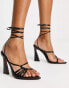 Фото #2 товара ASOS DESIGN Navarro pointed high heeled sandals in black