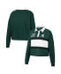 Women's Green Michigan State Spartans I Love My Job Rugby Long Sleeve Shirt