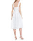 Women's Heart Eyelet Sleeveless Midi Dress