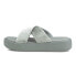 Фото #3 товара Puma Platform Velvet Slides Womens Grey Casual Sandals 38067502