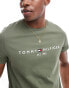 Фото #3 товара Tommy Hilfiger logo t-shirt in khaki green