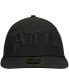 Фото #4 товара Men's Black Atlanta Falcons Alternate Logo Black on Black Low Profile 59FIFTY II Fitted Hat