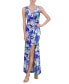 Фото #1 товара Women's Floral-Print Twist-Front Gown