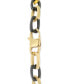 ფოტო #2 პროდუქტის Two-Tone ID Plate Bracelet in Black & Yellow Ion-Plated Stainless Steel