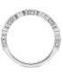 ფოტო #2 პროდუქტის 14k White Gold Sapphire (1/3 ct. t.w.) and Diamond (1/5 ct. t.w.) Alternating Ring