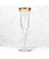 Фото #4 товара Flutes with a Stencil Pattern and Gold Band, Set of 6