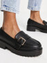 Фото #3 товара Yours chunky loafer with buckle detail in black
