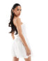 Фото #3 товара Kyo The Brand chiffon bandeau ruffle hem mini dress in white