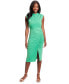 ფოტო #1 პროდუქტის Women's Cowl Neck Ruched Midi Dress