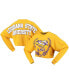 Фото #2 товара Women's Gold LSU Tigers Laurels Crop Long Sleeve T-shirt