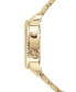 ფოტო #3 პროდუქტის Women's Elise Swiss Tri-Time 28k Gold Ion-Plated Stainless Steel Bracelet Watch 33mm