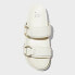 Фото #2 товара Women's Marcy Two-band Buckle Footbed Sandals - A New Day Cream 9.5