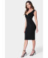 ფოტო #3 პროდუქტის Women's Cap Sleeve V-neck Mini Bandage Dress