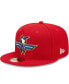 Men's Red Fayetteville Woodpeckers Marvel x Minor League 59FIFTY Fitted Hat