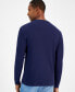 Men's Thermal Long-Sleeve Ribbed Crewneck Sweater, Created for Macy's