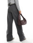 Фото #2 товара Mango elasticated pinstripe tie front trousers in grey