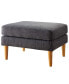 Фото #1 товара 27" Faux Linen Marlow Mid Century Ottoman