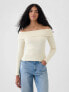 Фото #1 товара Modern Rib Off-Shoulder Cropped Top