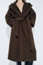 Zw collection manteco wool blend coat with hood
