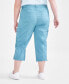 Фото #3 товара Women's Cargo Capri Pants, Created for Macy's