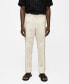 Men's Pleated Cotton Linen Trousers