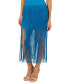 Фото #5 товара Women's V-Neck Fringe-Trim Crepe Dress