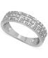 ფოტო #1 პროდუქტის Diamond Greek Key Ring (1/6 ct. t.w.) in Sterling Silver