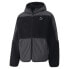 Фото #1 товара Puma Gridlock Sherpa Hooded Full Zip Jacket Mens Black Casual Athletic Outerwear