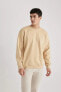 Oversize Fit Bisiklet Yaka Basic Sweatshirt T5139az24sp