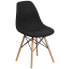 Фото #4 товара Elon Series Genoa Black Fabric Chair With Wood Base