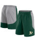 Фото #1 товара Men's Green/Gray Oakland Athletics Go Hard Shorts