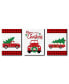 Фото #1 товара Merry Little Christmas Tree - Red Truck Wall Art Decor - 7.5 x 10 in - Set of 3