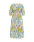 Plus Size Daydream Print V-neck Maxi Dress