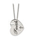 Фото #1 товара Chisel and Enameled FAITH Heart Cross Cut out Pendant Cable Chain